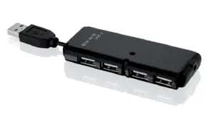 IBOX USB 2.0 4 prievadų šakotuvas juodas