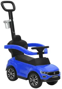 Paspiriamas vaikiškas automobilis Volkswagen T-Roc, mėlynas