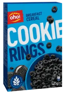 Sausi pusryčiai OHO Cookie rings, 425 g