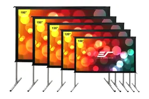 "Elite Screens" ekranai "Yard Master 2" Mobilus lauko ekranas WV-Dual OMS100H2-DUAL 120 " įstrižain…