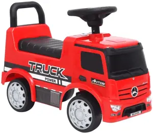 Paspiriamas vaikiškas sunkvežimis Mercedes-Benz, raudonas