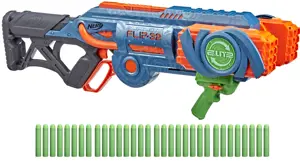Nerf Elite 2.0 Flipshots Flip-32 Blaster, 32 strėlyčių būgnai pasukami ir padvigubina ugnies galią,…