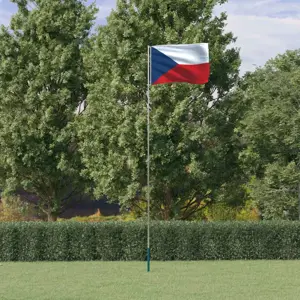 Čekijos vėliava su stiebu, aliuminis, 5,55m