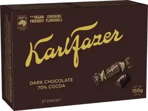 Šokoladiniai saldainiai KARL FAZER 70% Cocoa 150g