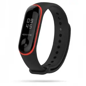 "Tech-Protect" laikrodžio dirželis Lygus "Xiaomi Mi Band 3/4", juodas/raudonas