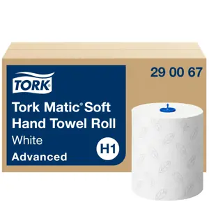 Popieriniai rankšluosčiai TORK ADVANCED H1, 290067,  2 sl., 21 cm x 150 m, balta sp., 1 vnt.