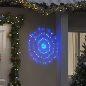 Kalėdų papuošalai su 140 LED lempučių, 2 vnt., mėlyni, 17 cm