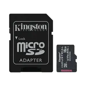 KINGSTON 16 GB microSDHC Industrial C10 A1 pSLC kortelė + SD adapteris