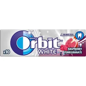 Kramtomoji guma ORBIT, White aviečių ir granatų skonio, 14 g