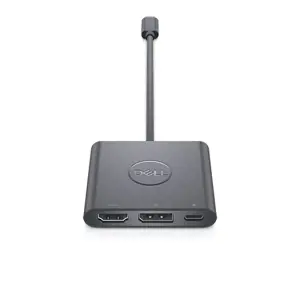 DELL USB-C ir HDMI/DP adapteris su maitinimo pralaidumu, 0,18 m, DisplayPort, HDMI, vyriškas, moteriškas, tiesus