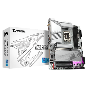 Gigabyte Z790 AORUS ELITE AX ICE, "Intel", LGA 1700, "Intel® Celeron®", "Intel® Core™ i3", "Intel® …