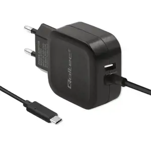 QOLTEC 50190 Qoltec kintamosios srovės adapteris 17W 5V 3,4A USB+ USB type C