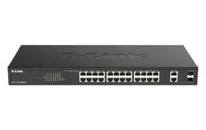 D-LINK 26 prievadų Layer2 PoE+ Gigabit Smart valdomas komutatorius 24x 10/100/1000Mbps TP RJ-45 PoE…