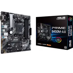 ASUS PRIME B450M-A II, AMD, "Socket AM4", "AMD Ryzen™ 3", "AMD Ryzen™ 5", "AMD Ryzen™ 7", 3-iosios …