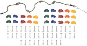 Laipiojimui skirti akmenys su virve, 25vnt., įvairių spalvų