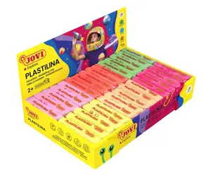 Plastilinas JOVI FLUOR, 30vnt: 6 spalvos po 5 vnt.