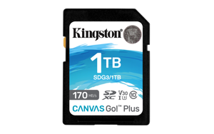 Kingston Technology 1TB SDXC Canvas Go Plus 170R C10 UHS-I U3 V30, 1 TB, SD, Class 10, UHS-I, 170 M…