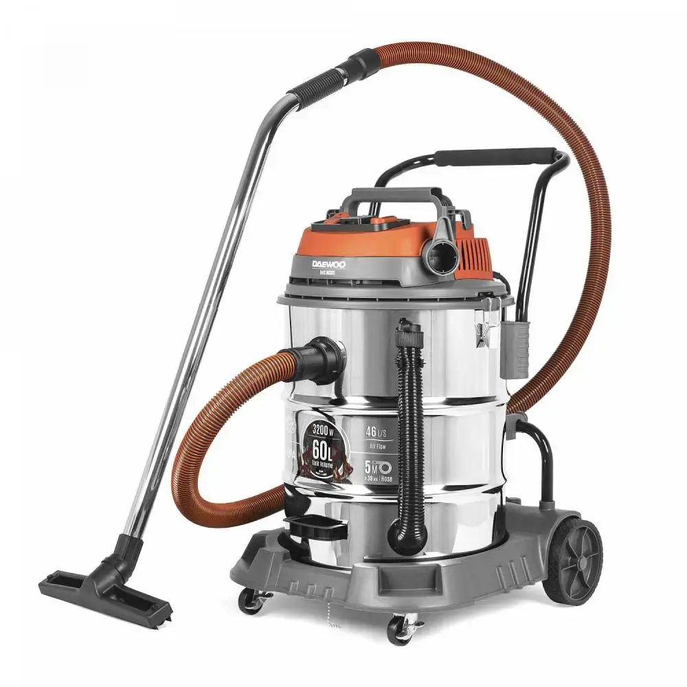 Vacuum Cleaner DAEWOO DAVC 6030S Wet/dry/Industrial 3200 Watts Capacity 60 l Noise 85 dB Weight 18 kg DAVC6030S