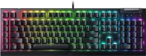 "Razer BlackWidow V4 X" mechaninė žaidimų klaviatūra, žalias jungiklis, šiaurietiškas išdėstymas, laidinė, juoda