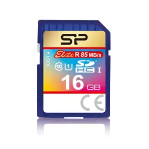 "Silicon Power Elite UHS-I", 16 GB, 16 GB, SDHC, 10 klasė, 40 MB/s, 25 MB/s, mėlyna