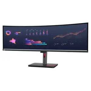 LENOVO P49w-30 49 colių IPS 5120x1440 32:9 60Hz 350cd/m2 4 ms 2x HDMI DP 4xUSB 3.2 G1 USB-C 3.2 G1 USB-C 3.2 G1 USB-B 3.2 G1 RJ45 2x5W Raven Black