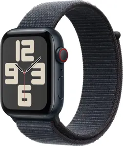 "Apple Watch SE" GPS + mobilusis ryšys 44 mm vidurnakčio aliuminio korpusas su vidurnakčio sporto k…