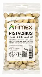 Kepintos ir sūdytos pistacijos ARIMEX, 70 g