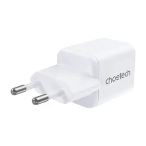 Wall Charger Choetech PD30W Dual ports 1C1A (White)