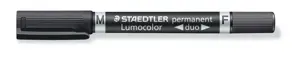 Permanentinis žymeklis STAEDTLER LUMOCOLOR DUO 348, JUODA