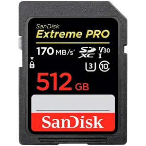 SanDisk Extreme 512GB SDXC Memory Card + 1 year RescuePRO Deluxe up to 180MB/s & 130MB/s Read/Write…