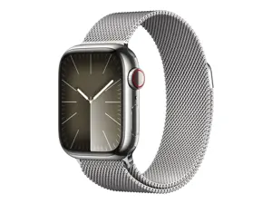 "Apple Watch Series 9" GPS + mobilusis ryšys 41 mm sidabrinis nerūdijančio plieno korpusas su sidab…