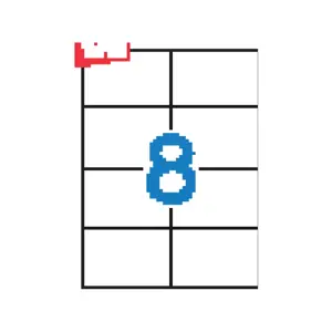 Lipnios etiketės APLI, 105 x 74 mm, A4, 8 lipdukai lape, 100 lapų, balta