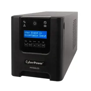 CYBERPOWER PR750ELCD Linijinis interaktyvus 750VA/675W bokštas AVR LCD Ausgang (6) IEC RS232 USB (H…