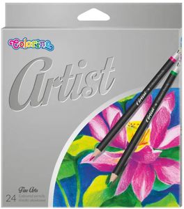 Spalvoti pieštukai, apvalūs COLORINO Artist, 24 spalvų, apvalūs