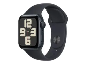 "Apple Watch SE GPS" 40 mm korpusas iš aliuminio su vidurnakčio sportiniu dirželiu - M/L "Apple