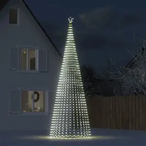 Šviečianti Kalėdų eglutė, 500cm, 1544 šaltos LED, kūgio formos