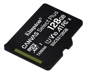 Kingston 128GB microSDXC Canvas Select Plus 100R A1 C10 Single Pack w/o ADP EAN: 740617299076