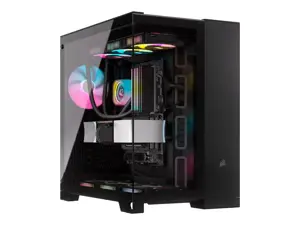 Corsair 6500X Mid-Tower Dual Chamber PC Case, Black/Obsidian Aluminum