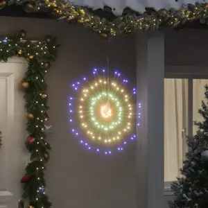 Kalėdų papuošalai su 140 LED lempučių, 4 vnt., spalvoti, 17 cm