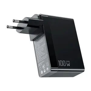 GaN Mcdodo CH-8101 Pro universal UK/US/EU travel charger/adapter, 100W, 2xUSB-C, USB-A (black)