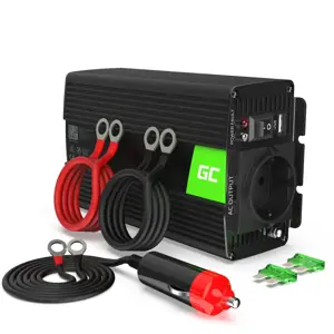 GREEN CELL automobilinis maitinimo keitiklis iš 12V į 230V 300W/600W