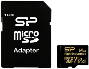 Silicon Power memory card microSDXC 64GB High Endurance + adapter