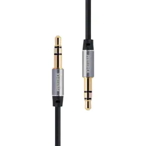 Mini jack 3,5 mm AUX kabelis Remax RL-L100 1 m (juodas)