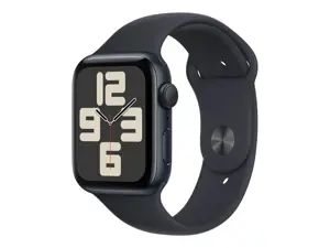 "Apple Watch SE GPS" 44 mm korpusas iš aliuminio su vidurnakčio sportiniu dirželiu - S/M "Apple