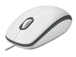 "Logitech" pelė M100, dvipusė, optinė, A tipo USB, 1000 DPI, balta