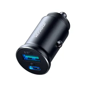 Automobilinis įkroviklis Joyroom CCN05 USB-C/USB-A 30W juodas