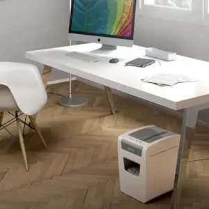 "Leitz IQ Slim Office P-4", kryžminis smulkinimas, 22 cm, 4 x 28 mm, 23 l, jutiklinis, 1800 mm/min