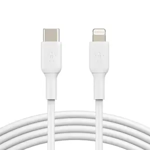 Belkin CAA003BT1MWH, 1 m, "Lightning", USB C, vyriškas, vyriškas, baltas