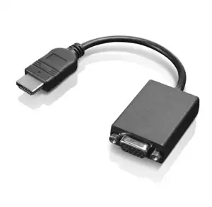 Lenovo HDMI / VGA, 0,20 m, HDMI, VGA, vyriškas, moteriškas, juodas