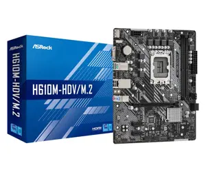 ASROCK H610M-HDV/M.2 LGA1700 2x DDR4 DIMM HDMI DP 1xPCIe 4.0 x16 2xPCIe 3.0 x1